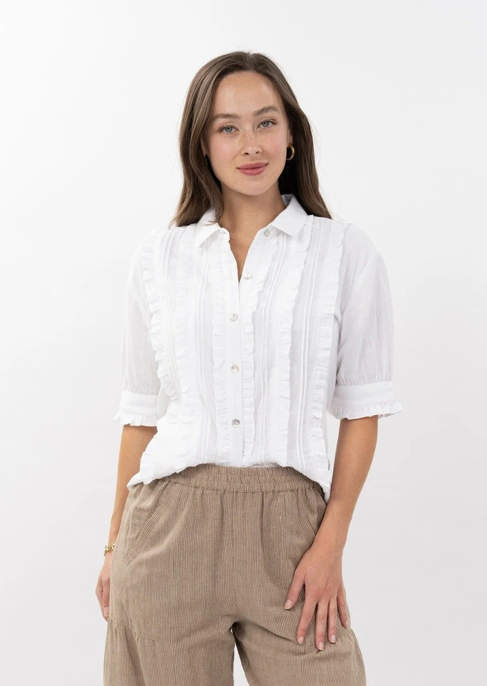 Ivy Jane Tuxedo Gauze Shirt