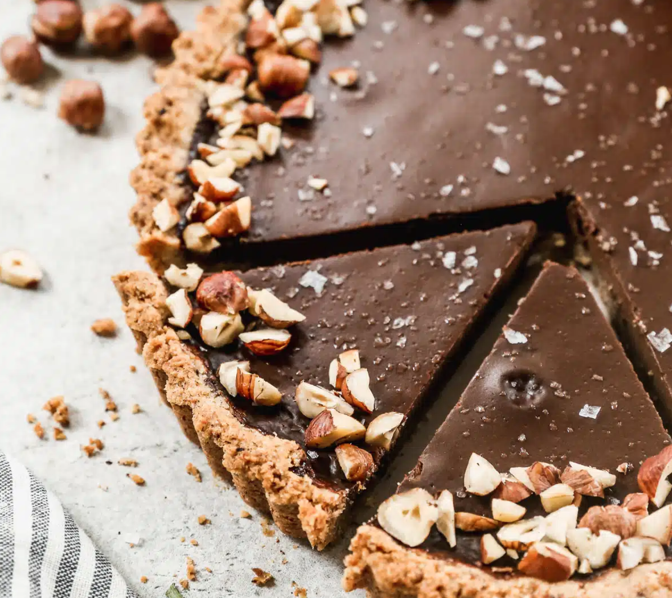 Dark Chocolate Hazelnut Tart