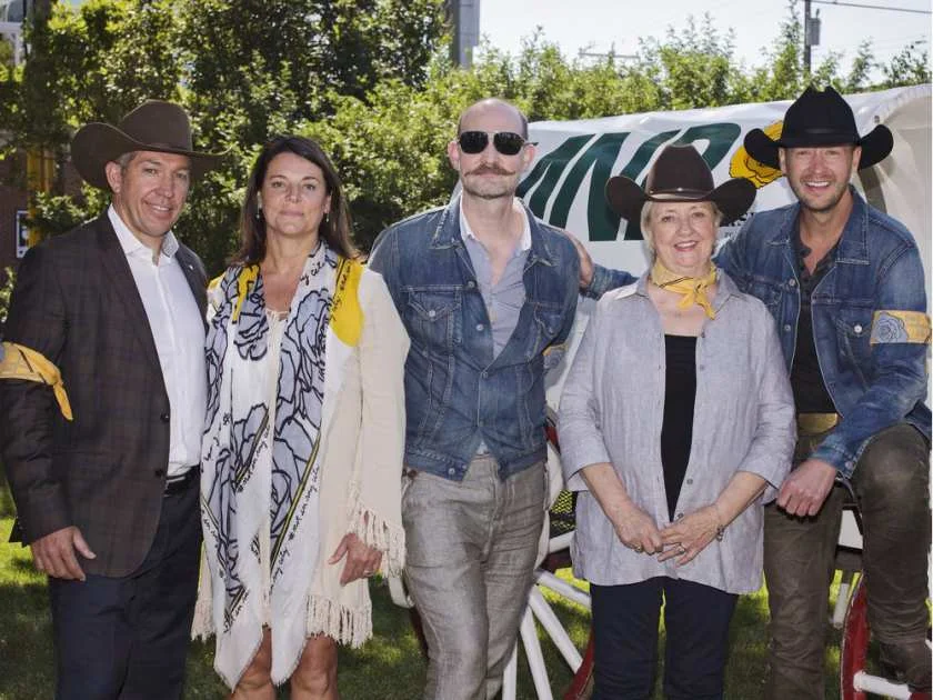 Sheldon Kennedy, Sal Howell, Paul Hardy, Joy Smith and Paul Brandt gather at the Dean House in Calgary on July 5, 2017. The group are involved in #NotInMyCity, a new Calgary-based campaign aimed at raising awareness about human trafficking. For City story by Anna Junker. KERIANNE SPROULE/POSTMEDIA CALGARY HERALD