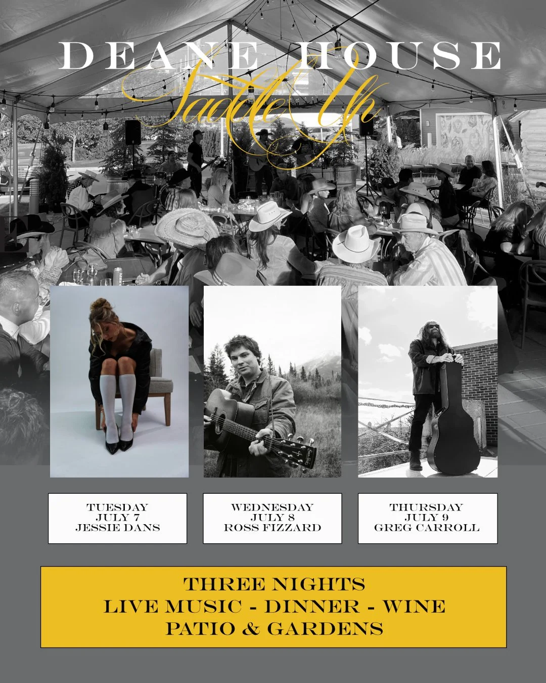 Saddle up for Stampede at Deane! Come by for dinner and some of your favourite BBQ dishes of braised brisket, HGB Farm bison steak &amp; frites, Aberta beef ribeye, juicy beef burgers and more.
Sip through a Black Stallion wine tasting as you dine, w