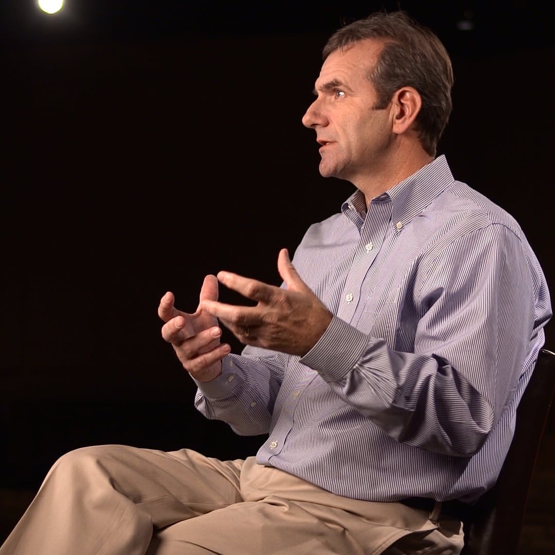 Tom Tanner while shooting the Community Transformation video