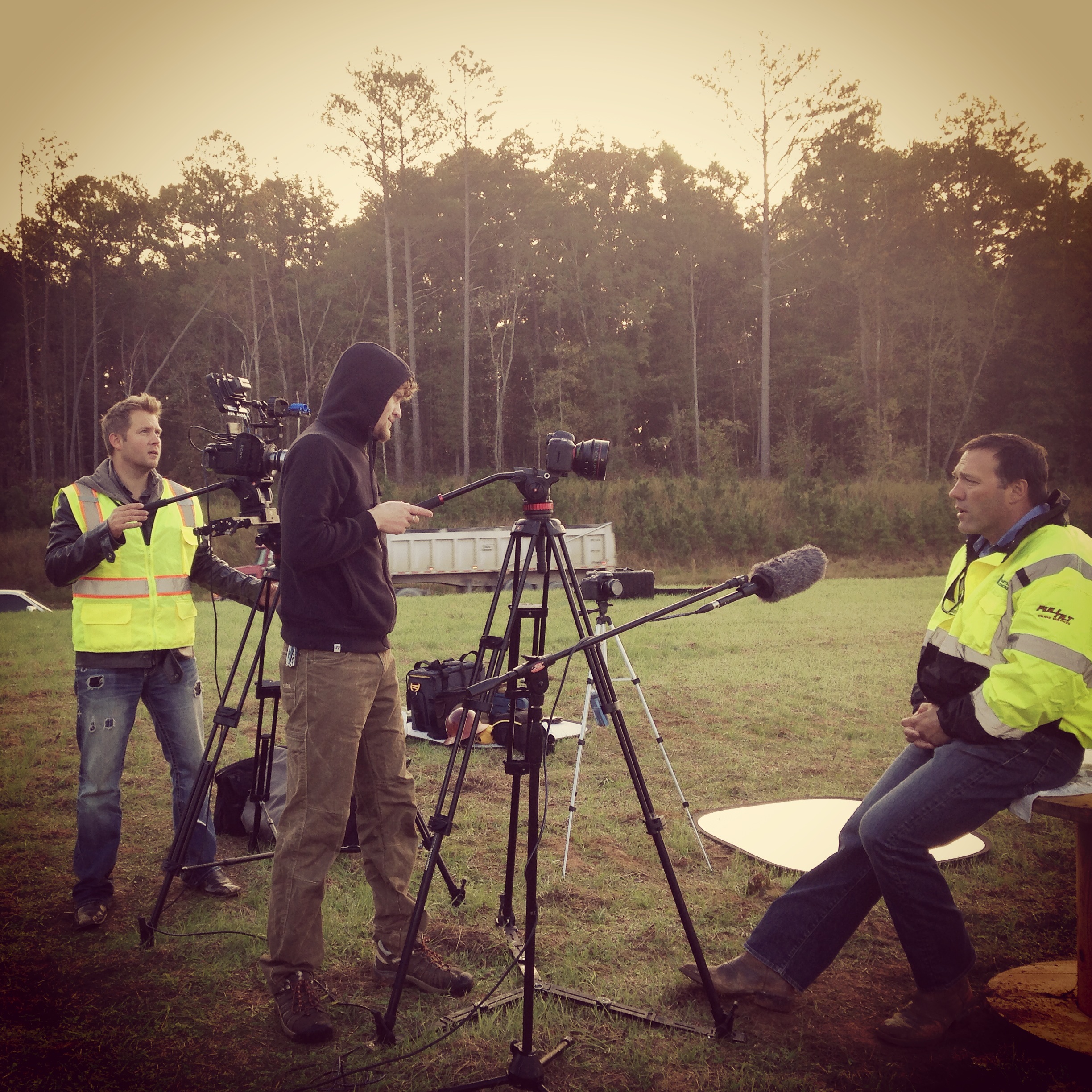 3-angle Camera set up: FS700, Mark iii / Canon CineLens combo, and 7D from the side angle. 
