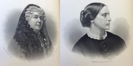 Left: J. C. Buttre, Elizabeth Cady Stanton, 1881, engraving. Right: G. E. Perine & Co., Susan B. Anthony, 1881, engraving. Portraits published in History of Woman Suffrage, volume one.