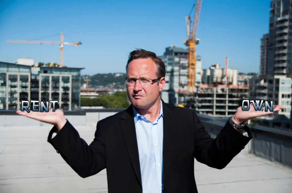 ABOVE: Dean Jones, President & CEO of Realogics Sotheby's International Realty, balances the cost of owning against the cost of renting similar homes in downtown Seattle. 
