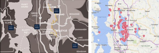 Above: Graphs illustrate the “Gold Coast” area (and the nearest RSIR office locations) as a report by the NWMLS demonstrates the numerous 2015 home sales that closed above $3 million.