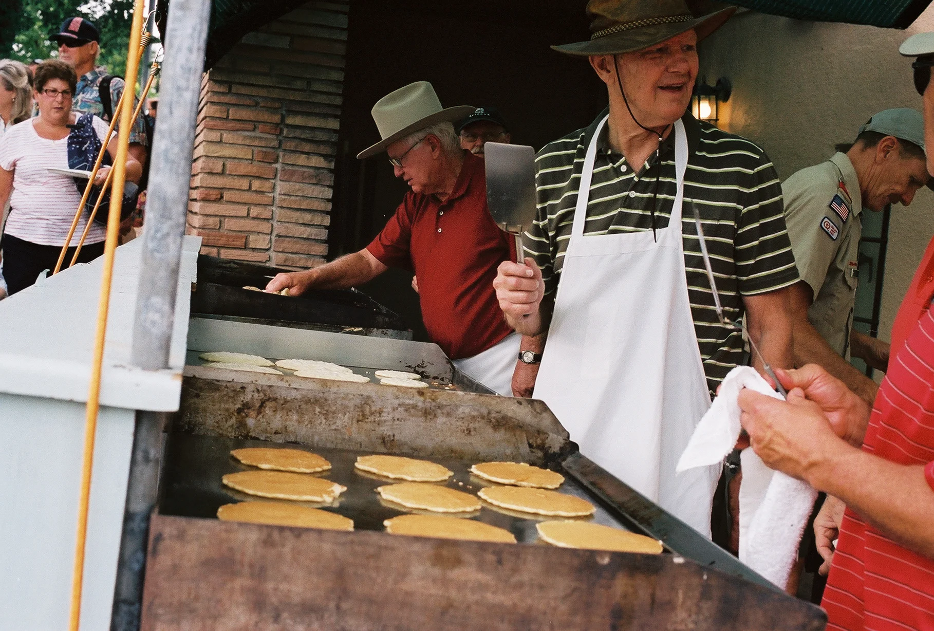 Pancakes on the grill