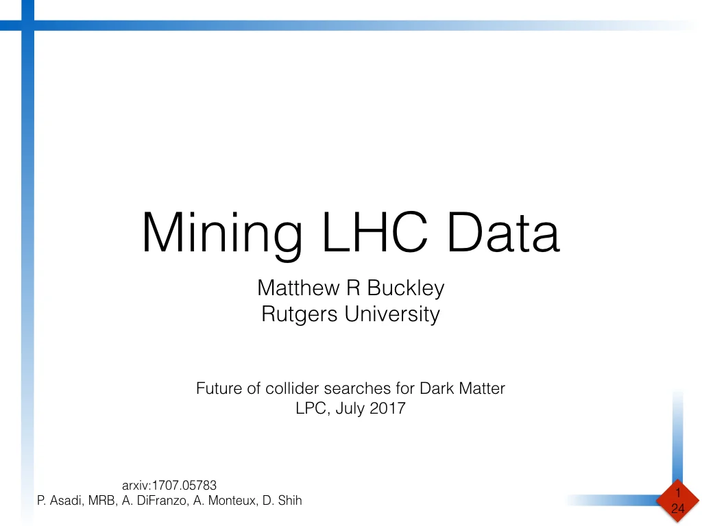 Workshop talk: Mining LHC Data