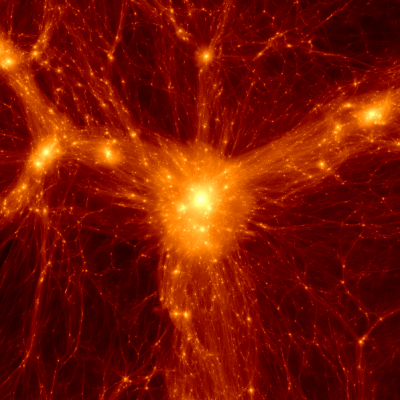 Simulated Dark Matter cluster - Credit: Benedikt Diemer, Philip Mansfield