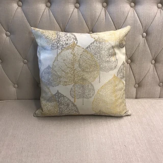 Zen Printed Leaf Pillow 
