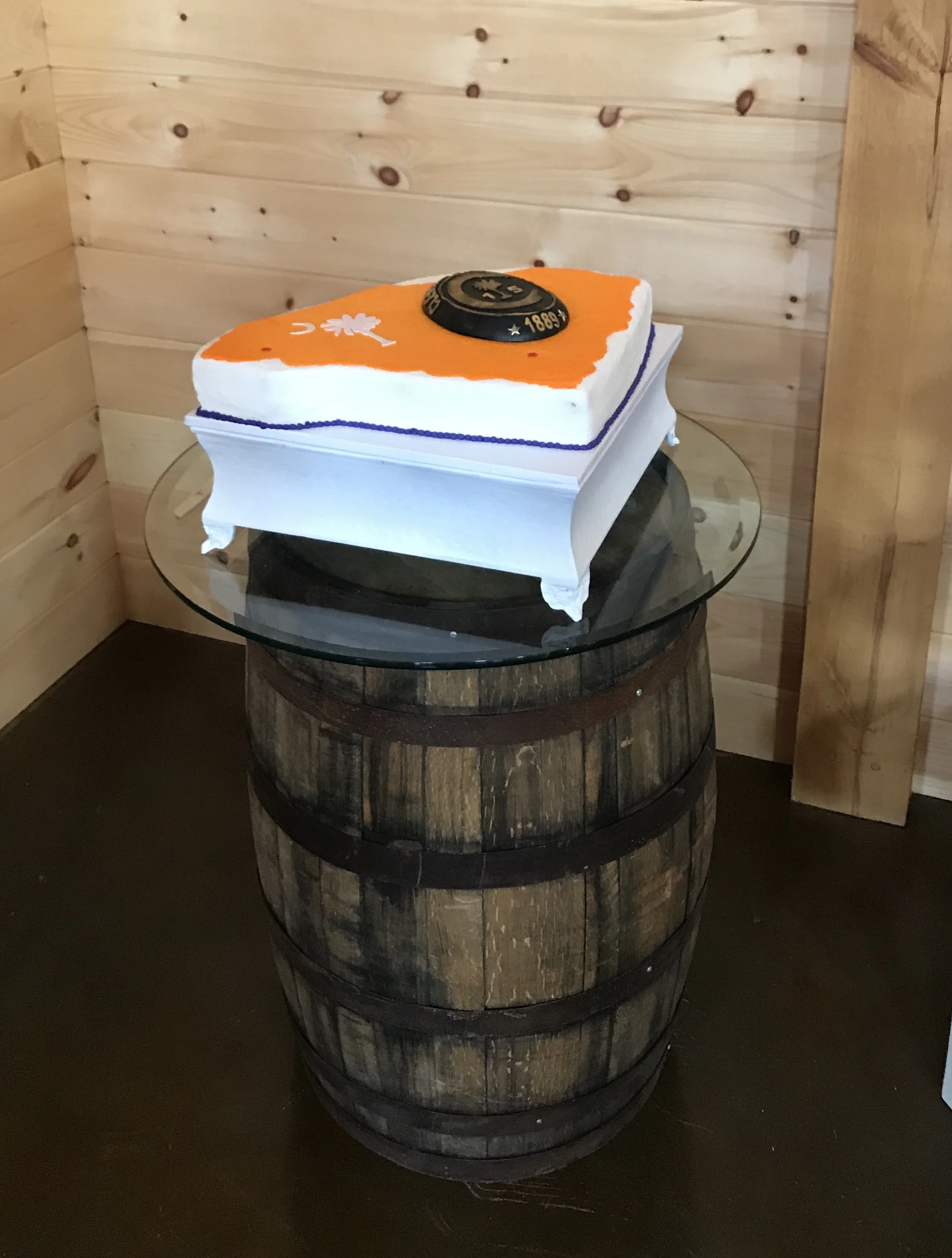 Barrel $80.00 Glass top $10.00
