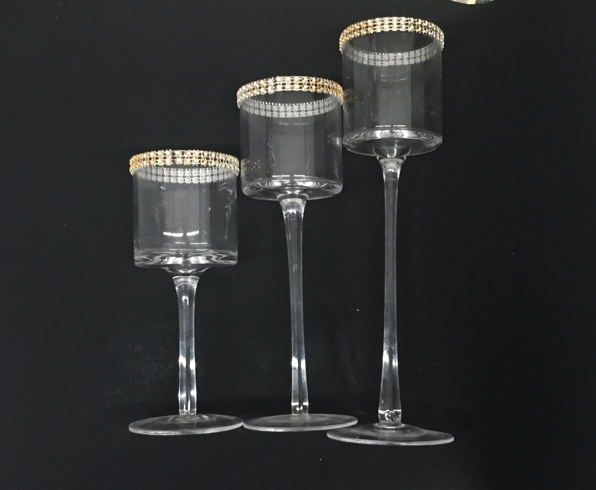 Champagne Bling Single Stem Votive Holder