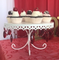 White Cake Base w/ Red Bling