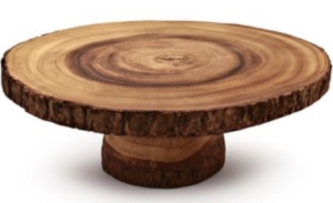 Wooden slab on Pedestal
