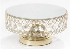 12” Gold Crystal Cake Base on Pedestal #51
