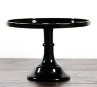 10" Black Porcelain Cake Stand