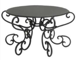 Black Scroll Cake Stand
