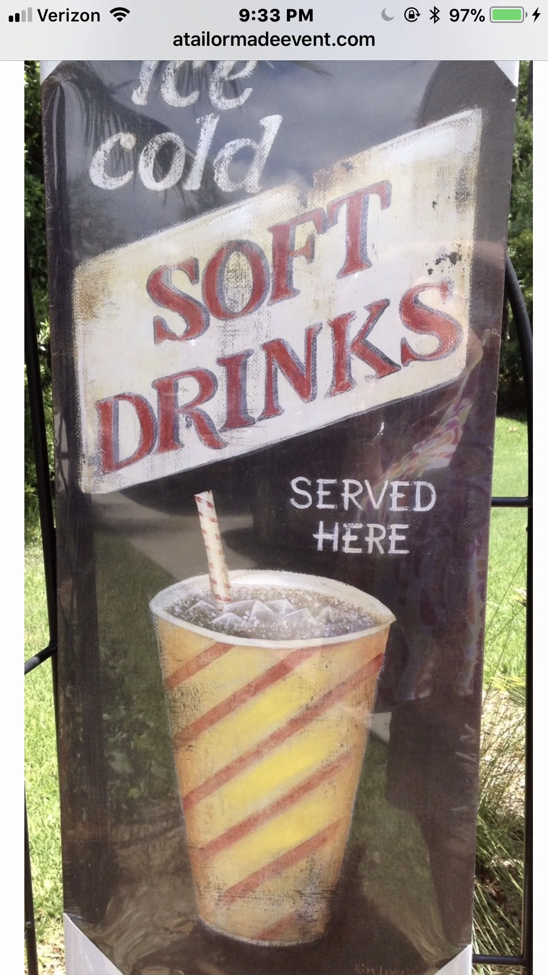 Soft Drinks Sign