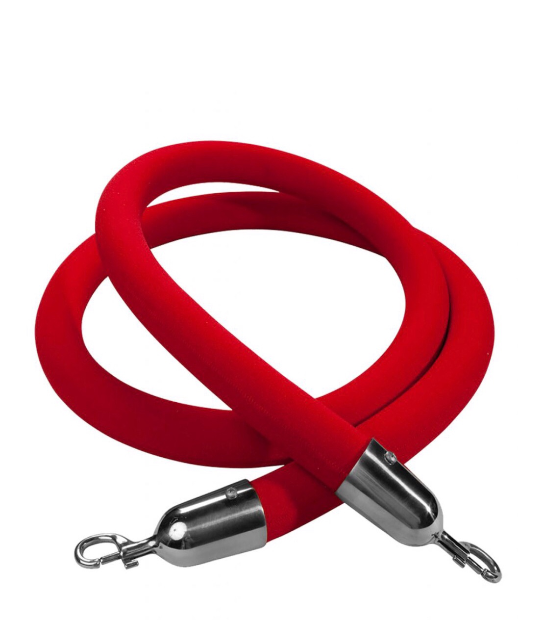 Red Velour Rope w Silver ends