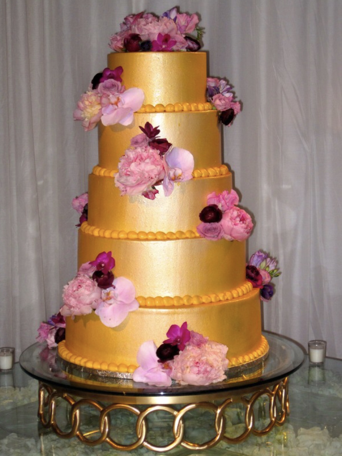 Gold Circles with glass top