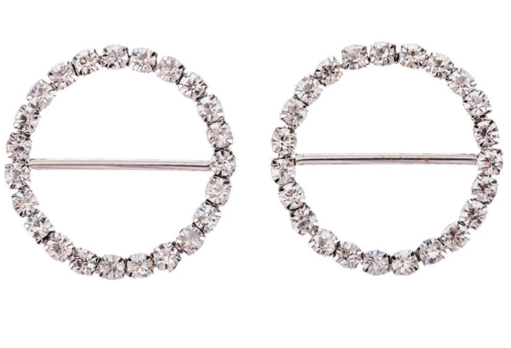 Crystal Diamond Broach1.30”