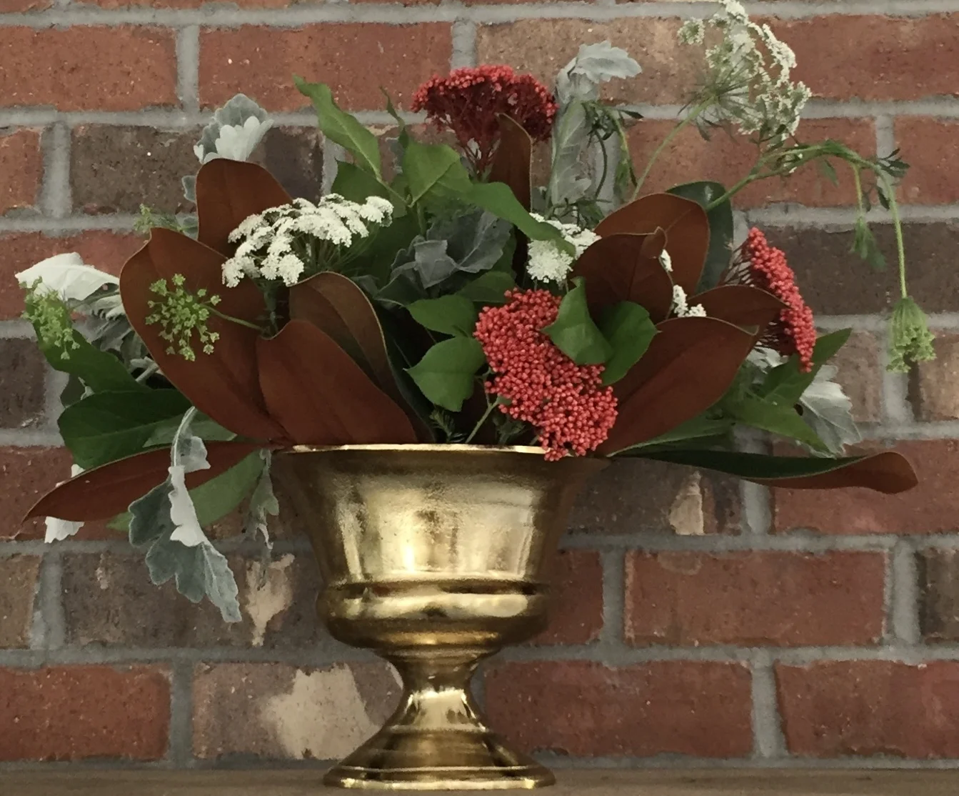 Gold Pedestal Vase