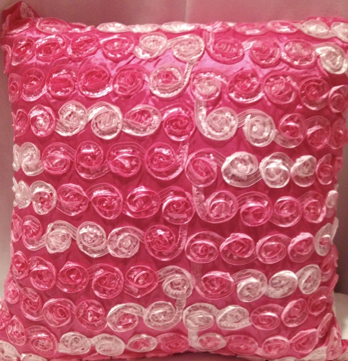 Pink and white swirls