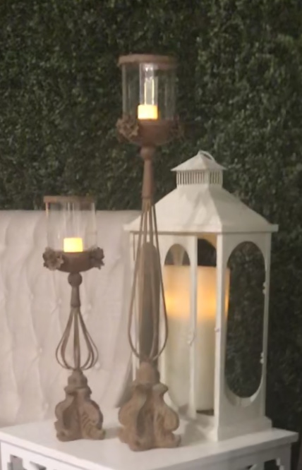 Rustic pair of Candleholder