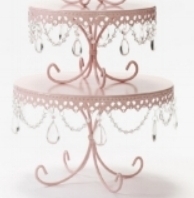 Pink Chandelier Loopy Metal Cake Base
