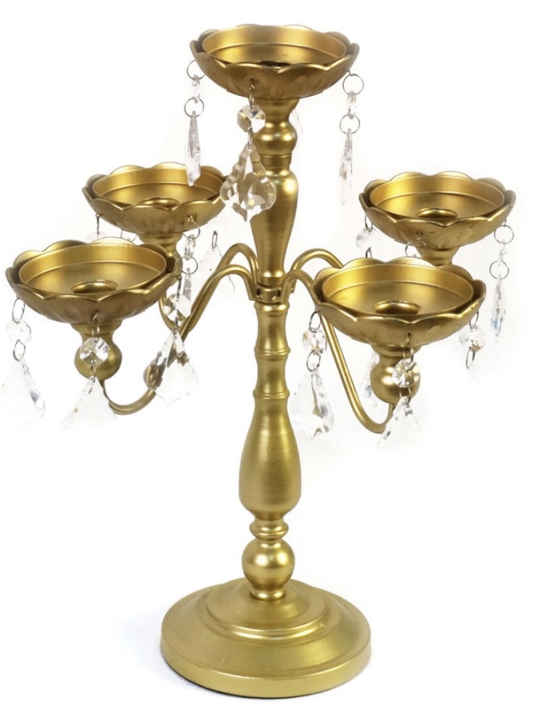 16” Gold candelabra