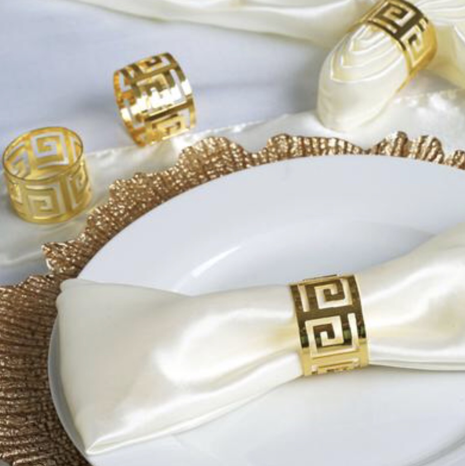 Gold Greek Napkin Ring