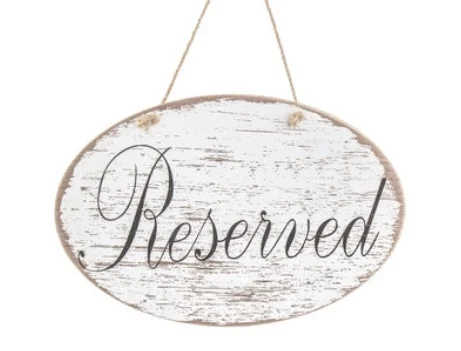 Reserved Sign