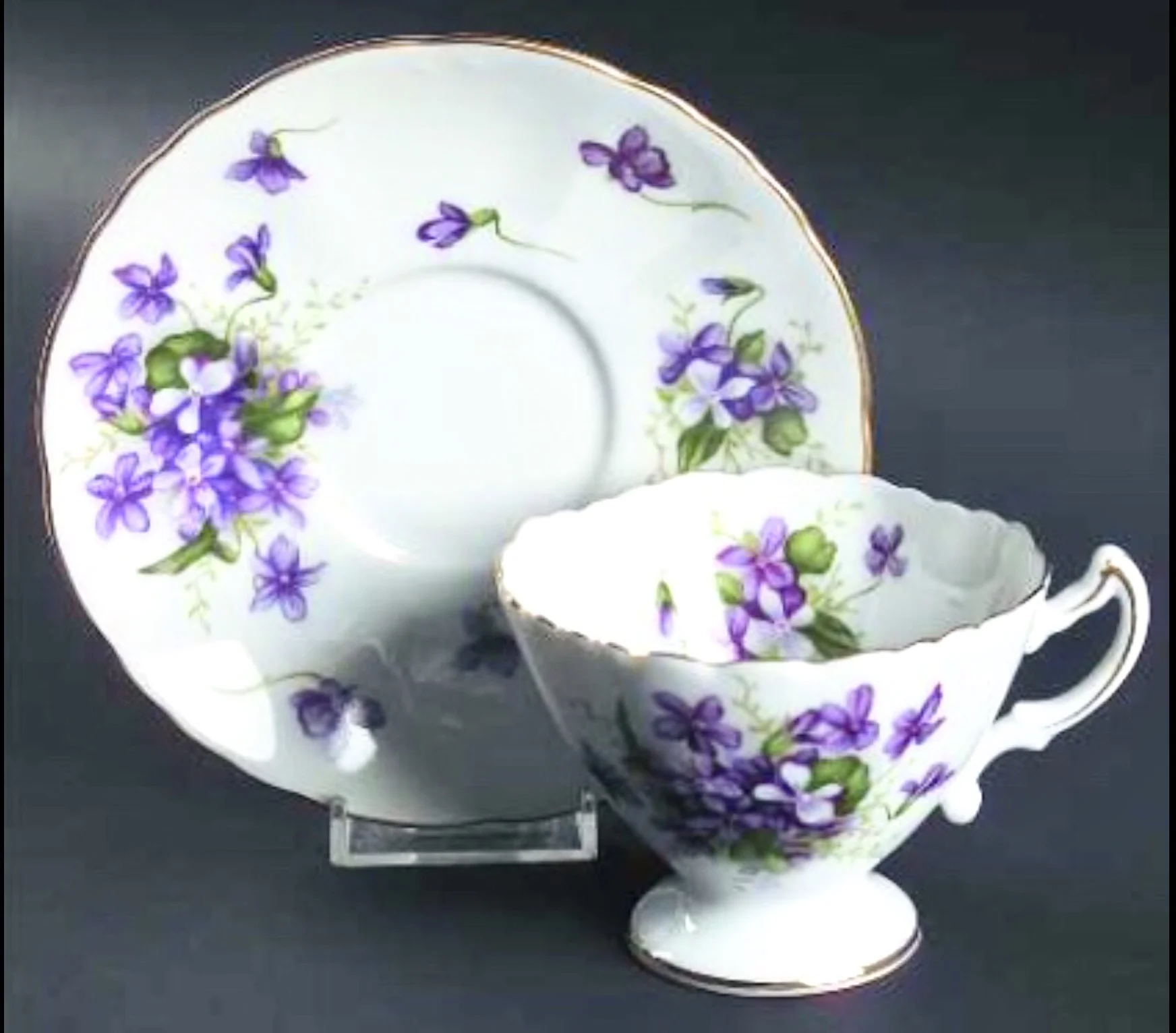 $2.00 per set we have lots of Vintage as well as modern. We do not have large selections of each. Example - We have 17 teacup and saucers in this pattern.