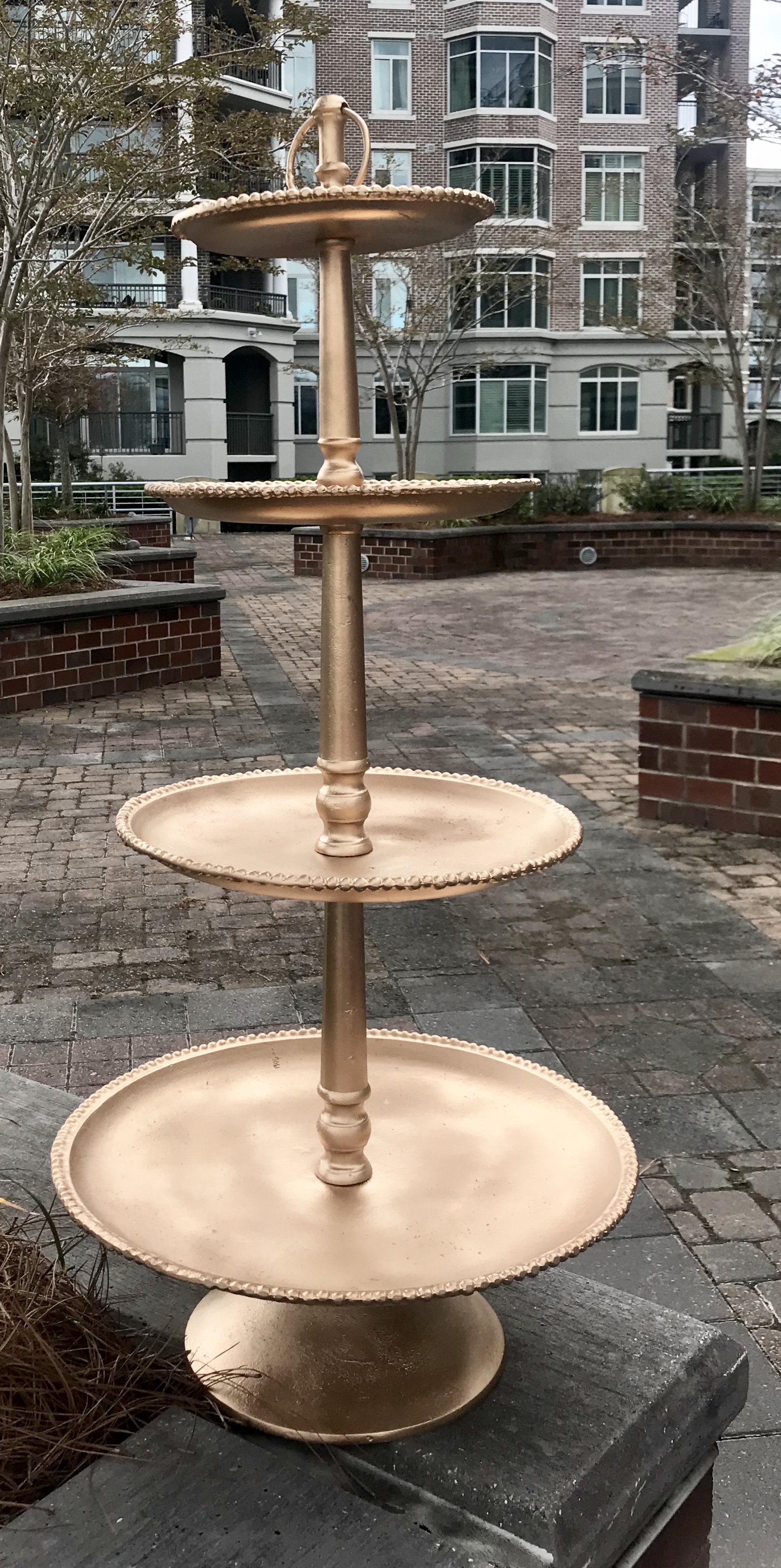 Gold 4 Tier Dessert Stand