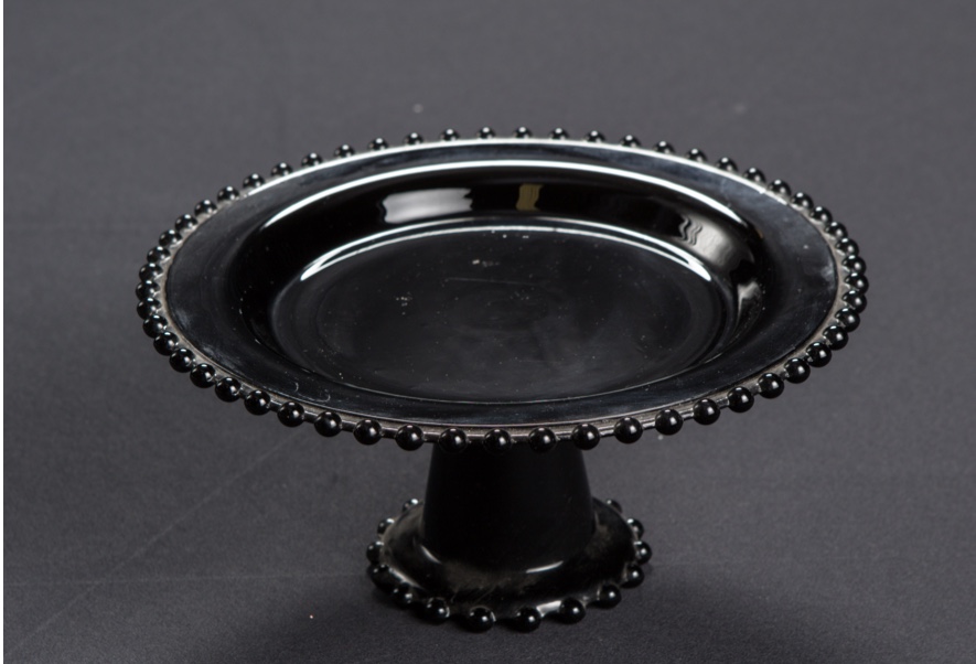 7” Black Glass Ball Cake Base