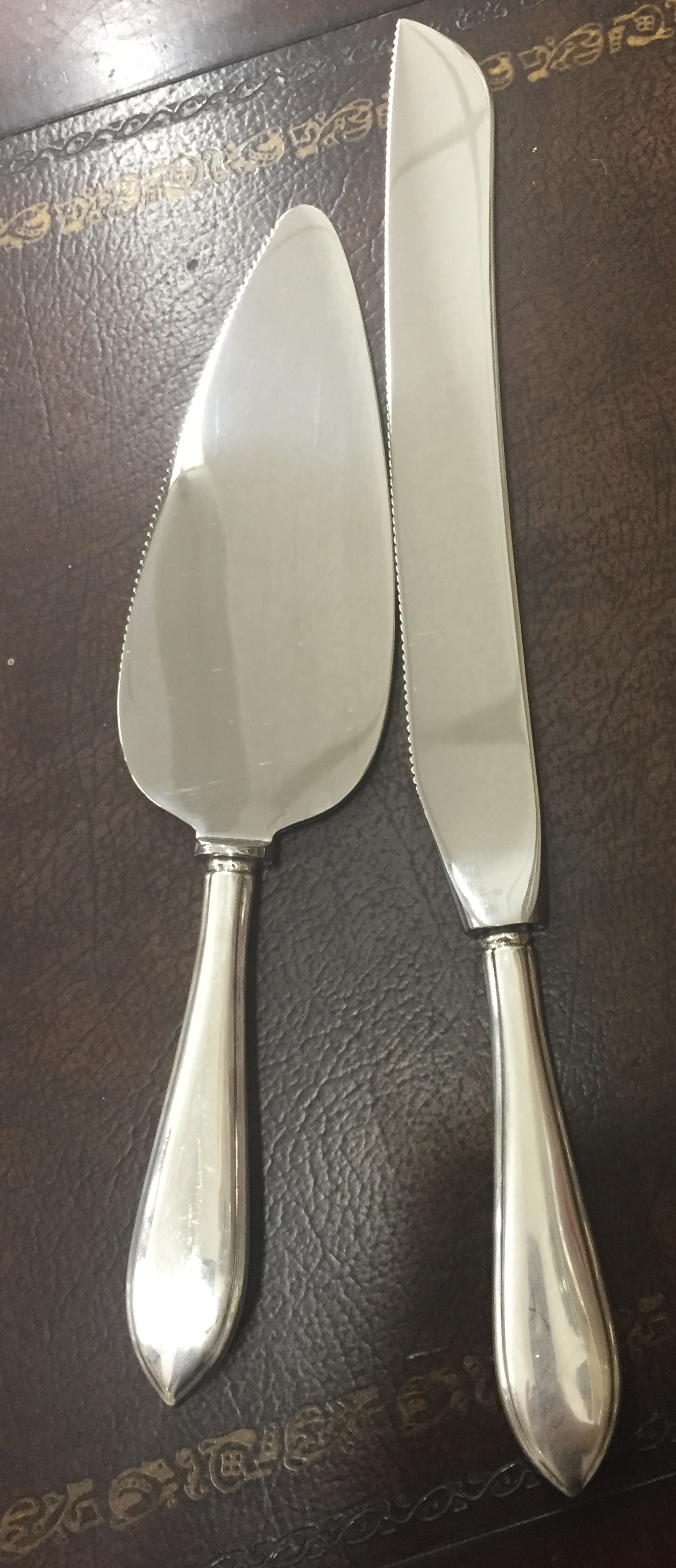 Vintage Silver Cake Server Set