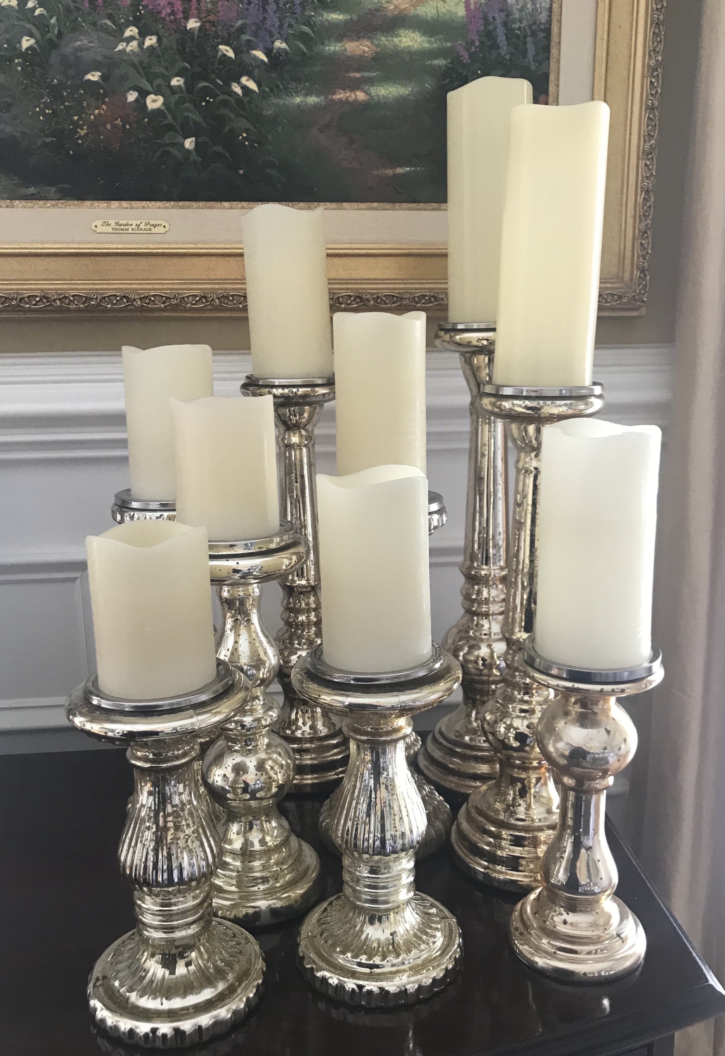 Gold Mercury Candle Holders