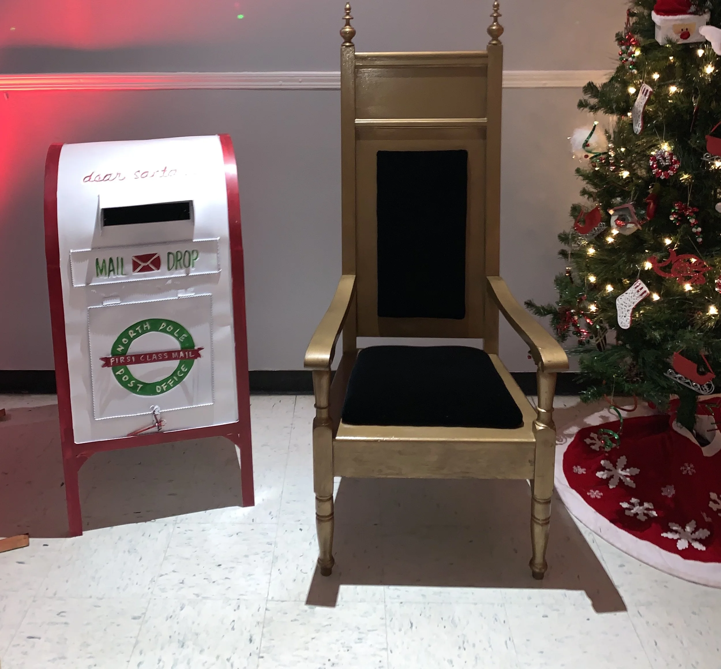 Santa Mailbox and Santa Chair