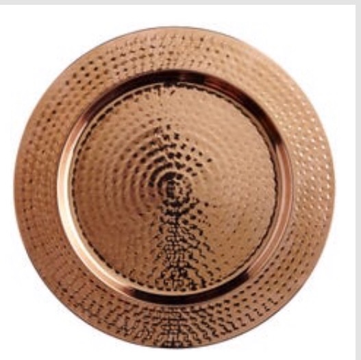 Copper Hammered Charger Plate