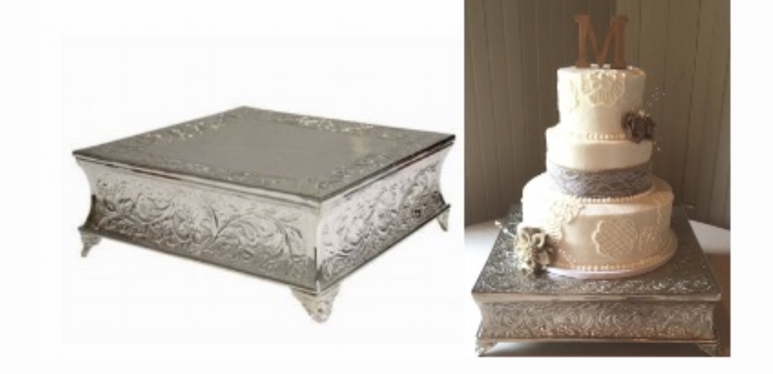 Silver Embossed Cake Base #9