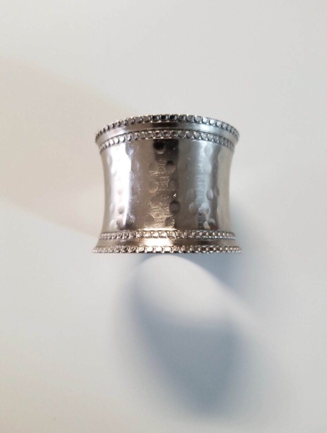 Silver Beaded Napkin Ring