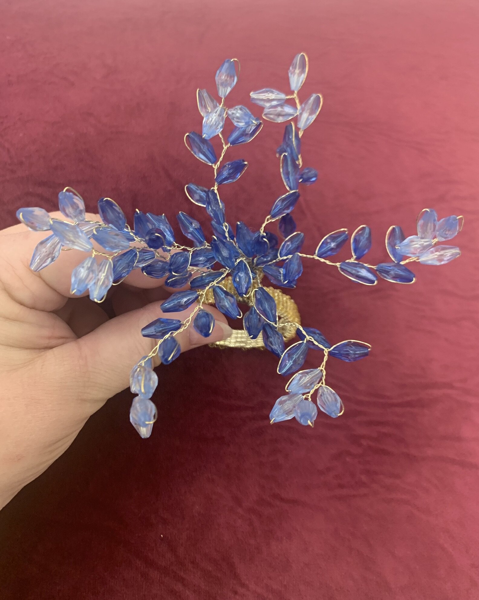 Blue Gem Napkin Ring