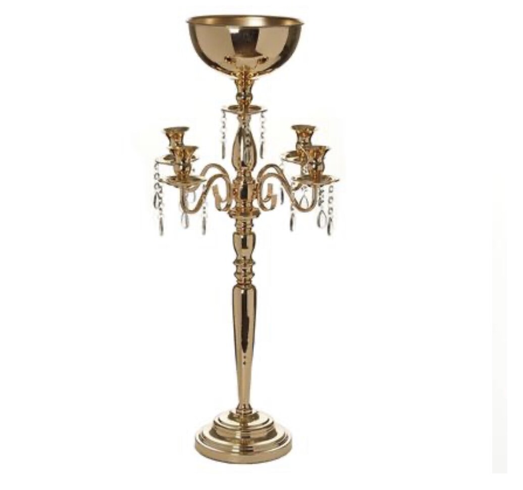 Gold Bowl Candelabra