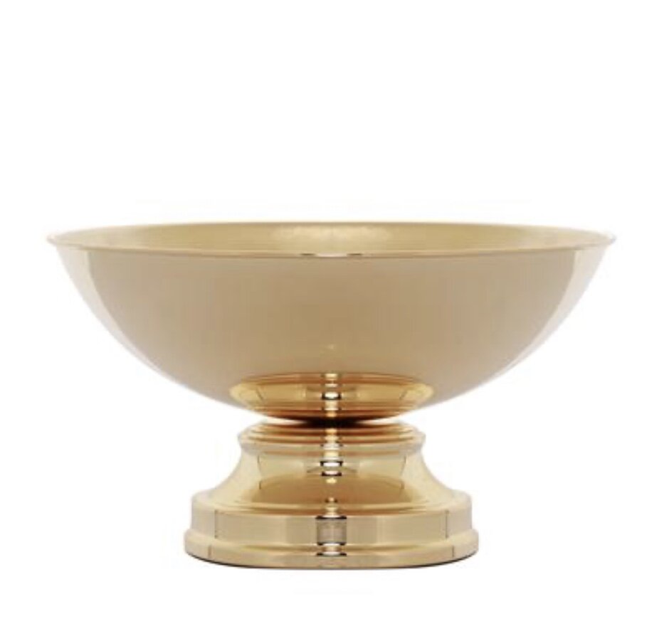 Gold Metal Bowl 12”