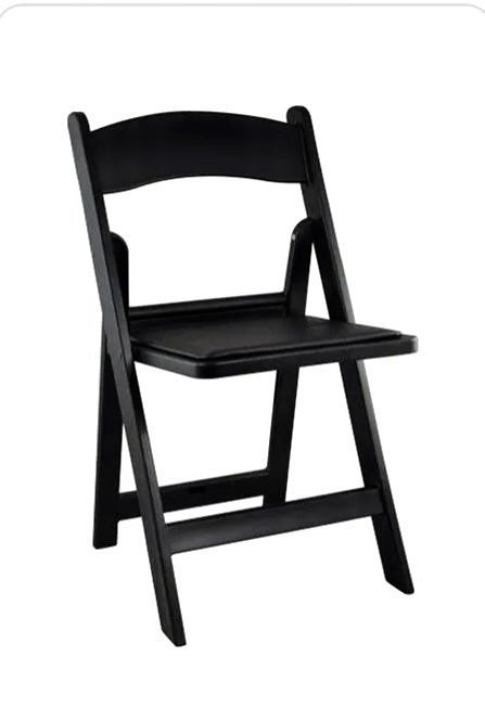 Black padded chairs