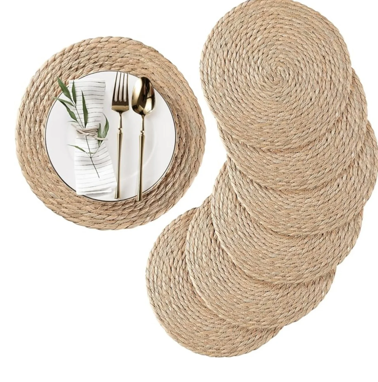 Light Rattan Charger Plate #5 