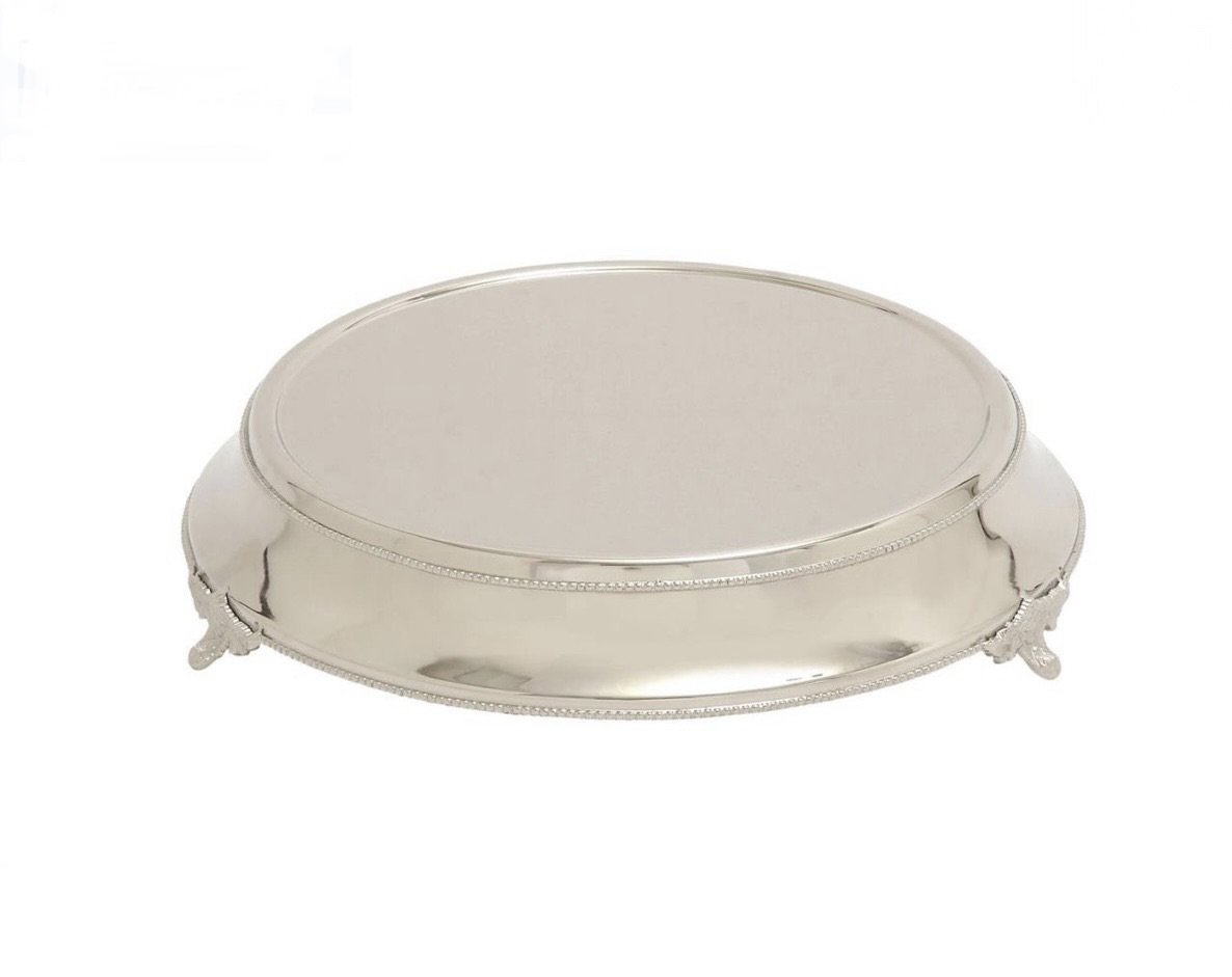 Silver  round cake base #12