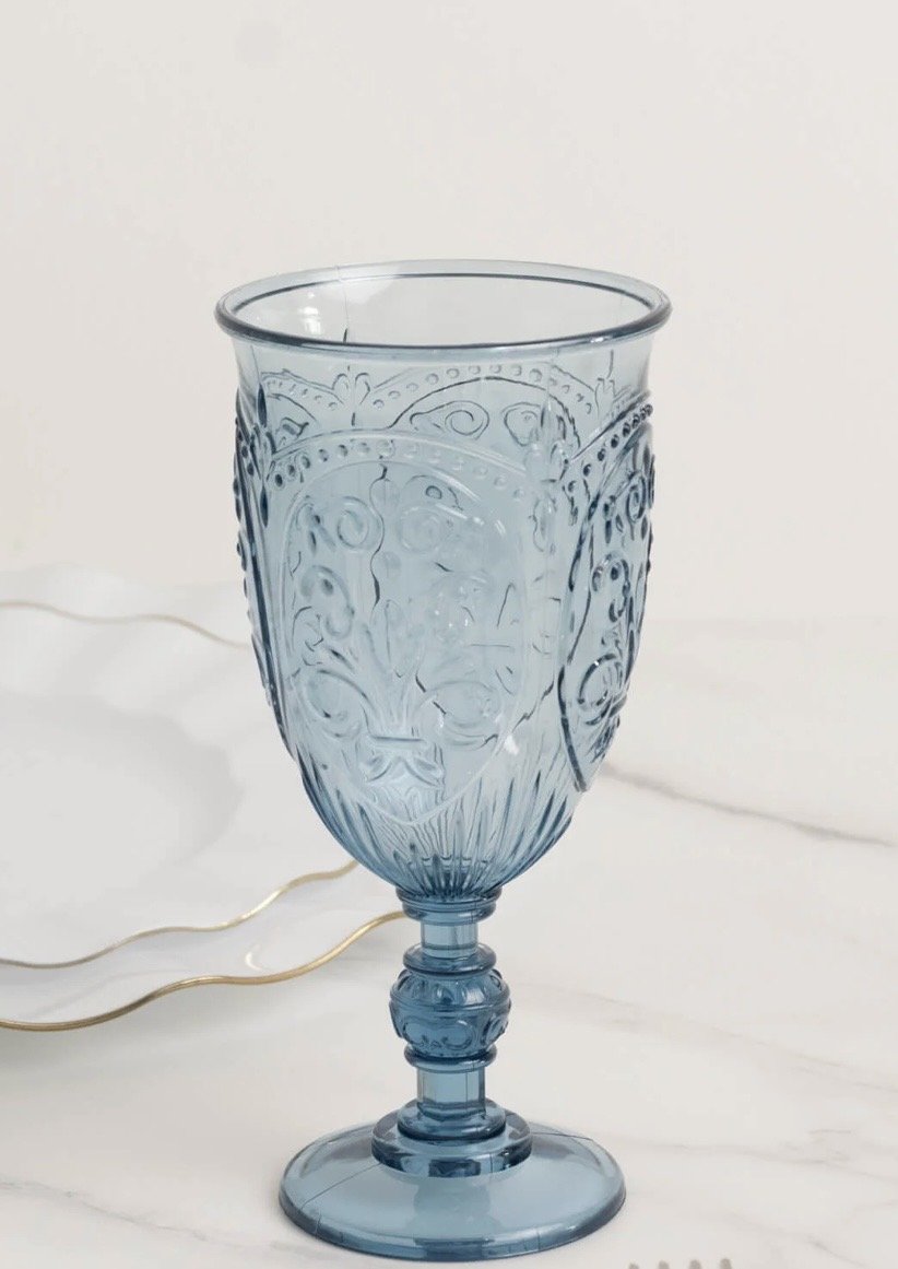 Blue Acrylic Goblet 