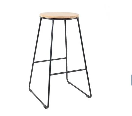 Wood and Iron  Bar Stool 