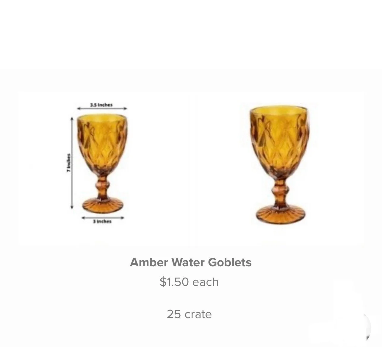 Amber Goblets 