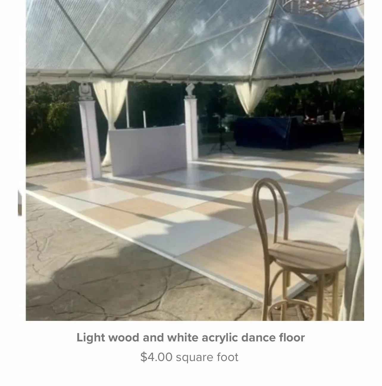 Sand and white Dance Floor 